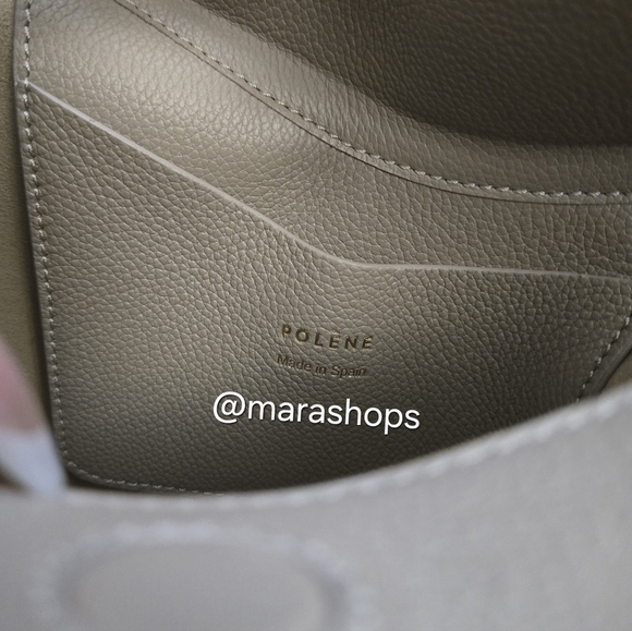 Polene Textured Taupe Tonca Bag - Picture 7 of 10